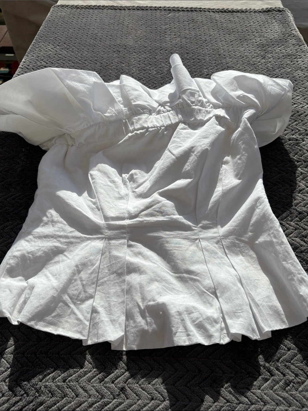 Zara White Strapless Ruffle Top - Picture 3 of 10